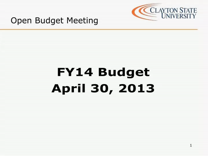 open budget meeting