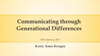 Communicating through Generational Differences