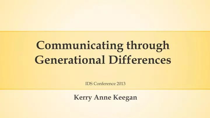 communicating through generational differences