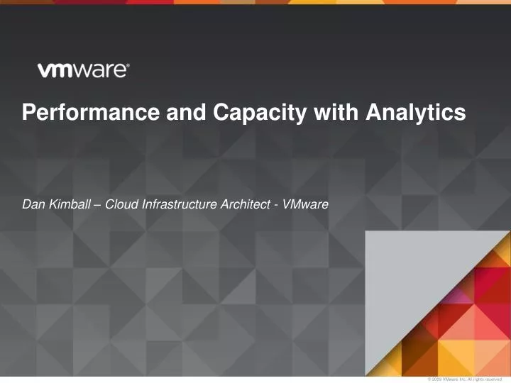 performance and capacity with analytics