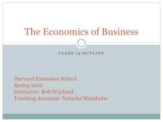 The Economics of Business