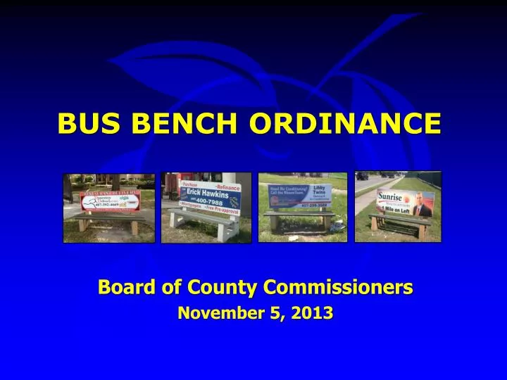 bus bench ordinance