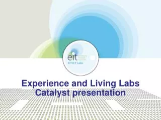 Experience and Living Labs Catalyst presentation