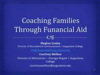 Coaching Families Through Funancial Aid