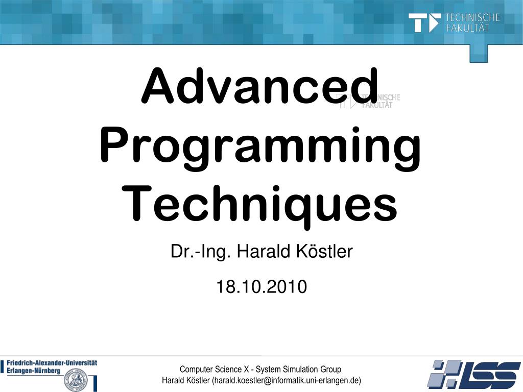 PPT - Advanced Programming Techniques PowerPoint Presentation, free ...