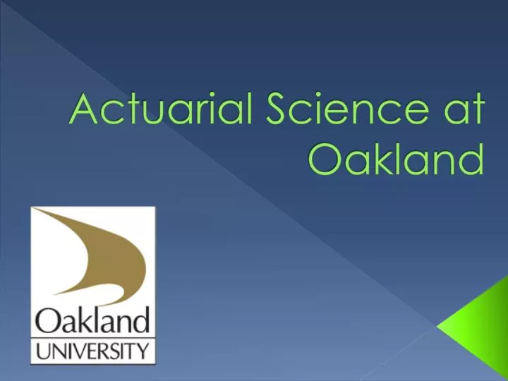 actuarial science at oakland