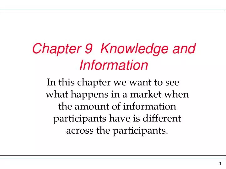 chapter 9 knowledge and information