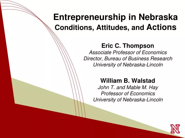 entrepreneurship in nebraska conditions attitudes and actions