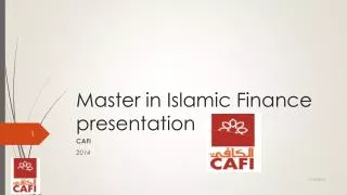 Master in Islamic Finance presentation
