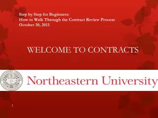 Step by Step for Beginners: How to Walk Through the Contract Review Process October 30, 2013