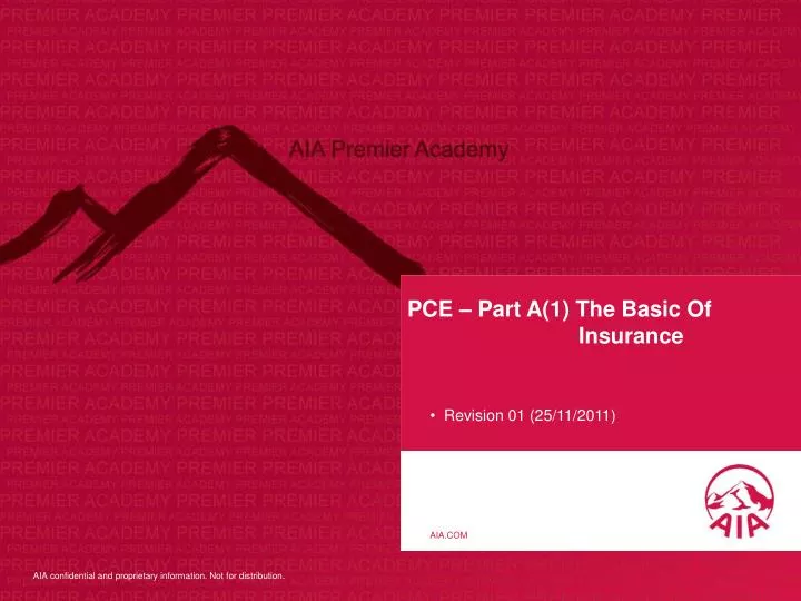 pce part a 1 the basic of insurance
