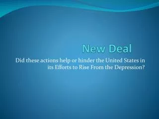 new deal