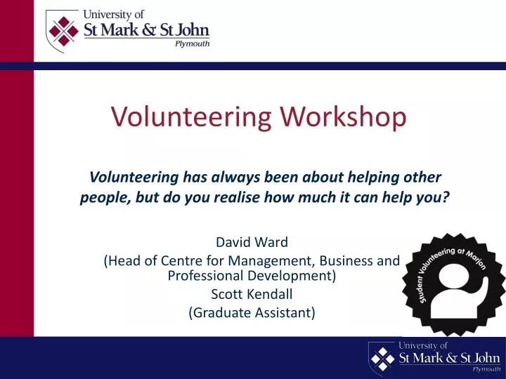 volunteering workshop