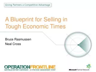 A Blueprint for Selling in Tough Economic Times