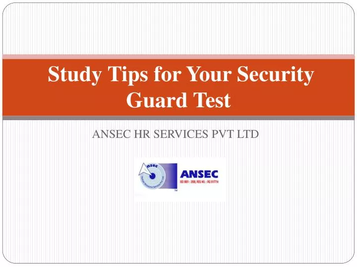 study tips for your security guard test