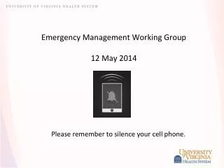 Emergency Management Working Group 12 May 2014