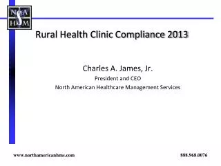Rural Health Clinic Compliance 2013