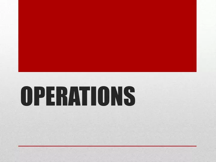 operations