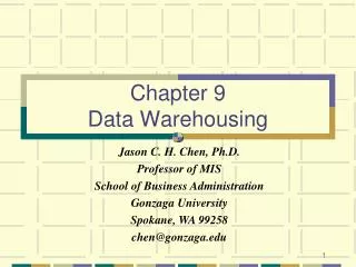 Chapter 9 Data Warehousing