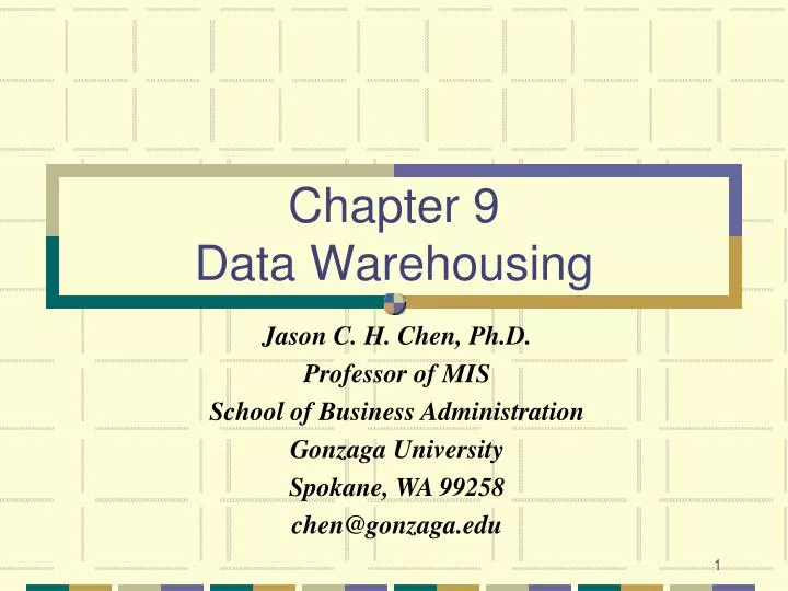chapter 9 data warehousing