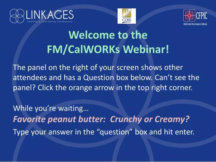 welcome to the fm calworks webinar