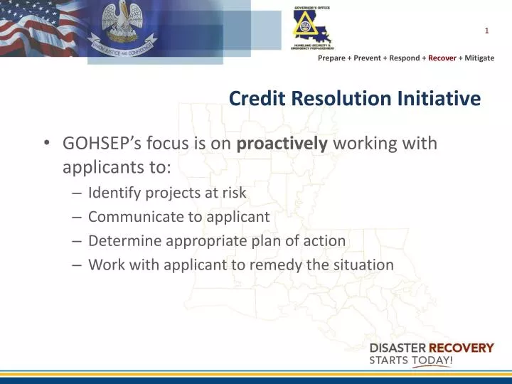 credit resolution initiative
