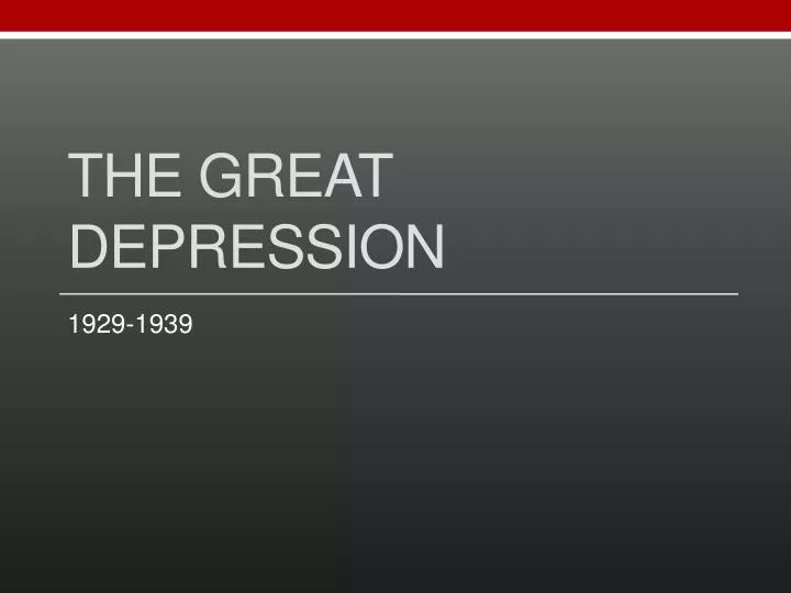 the great depression