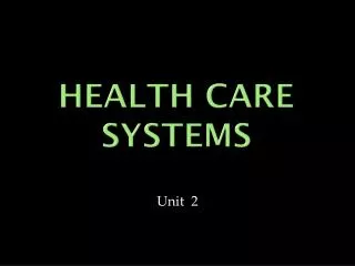 health care Systems