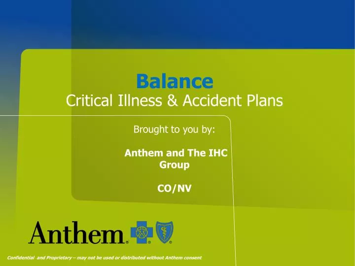 balance critical illness accident plans