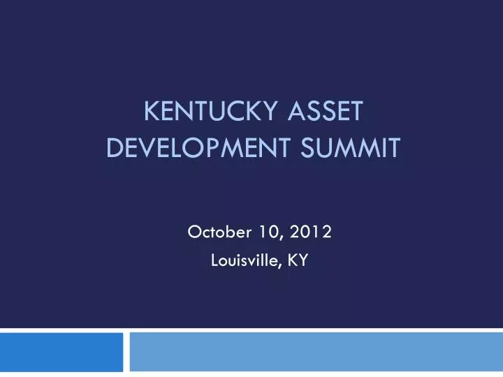 kentucky asset development summit