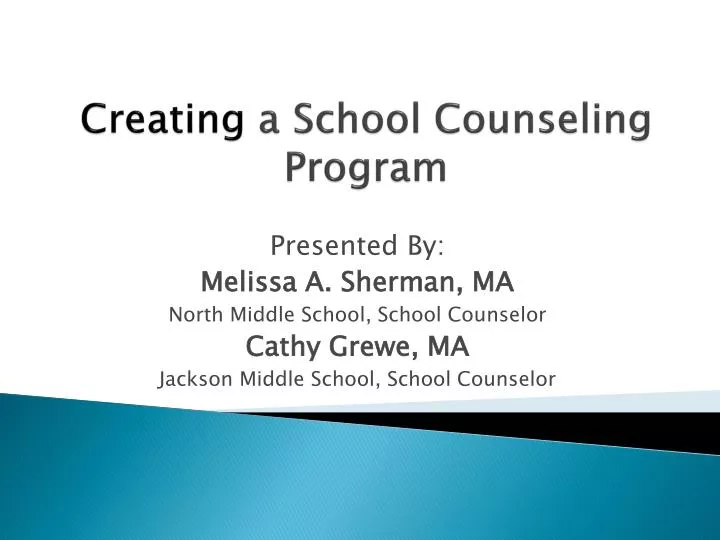 creating a school counseling program