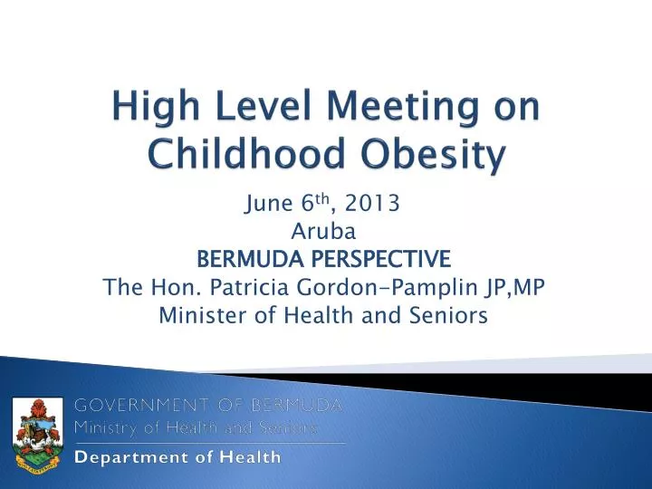 high level meeting on childhood obesity