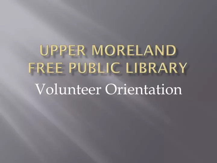 upper moreland free public library