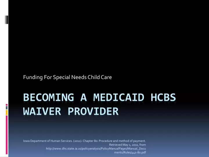 funding for special needs child care