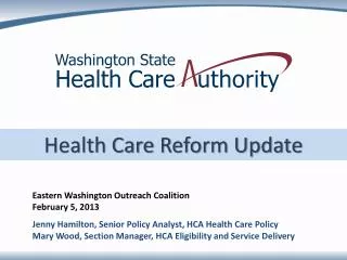 Health Care Reform Update