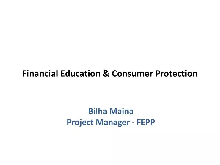 financial education consumer protection