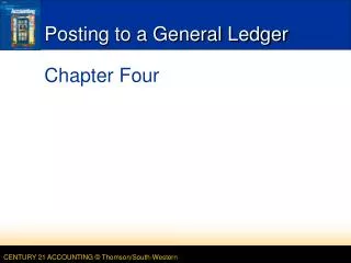 Posting to a General Ledger