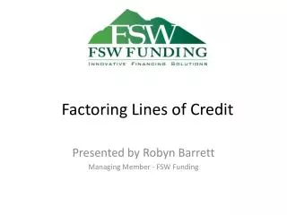 Factoring Lines of Credit