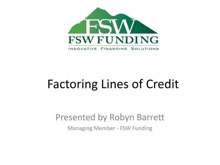 factoring lines of credit