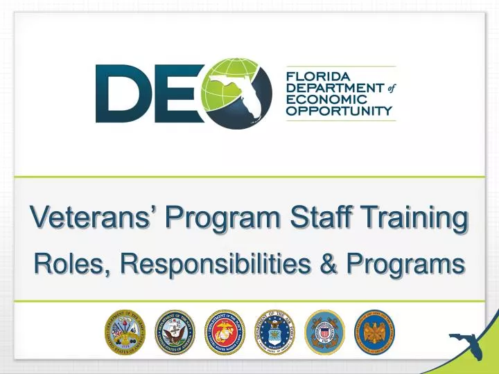 veterans program staff training roles responsibilities programs
