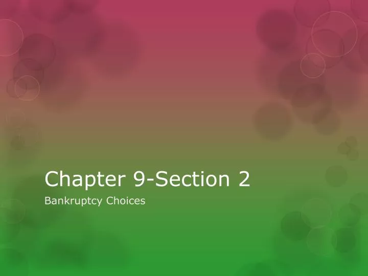 chapter 9 section 2