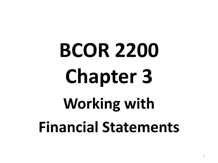 bcor 2200 chapter 3