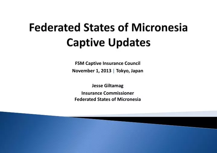 federated states of micronesia captive updates