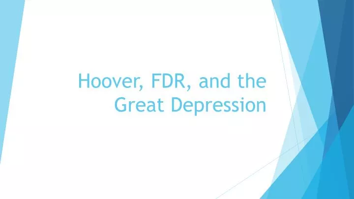 hoover fdr and the great depression