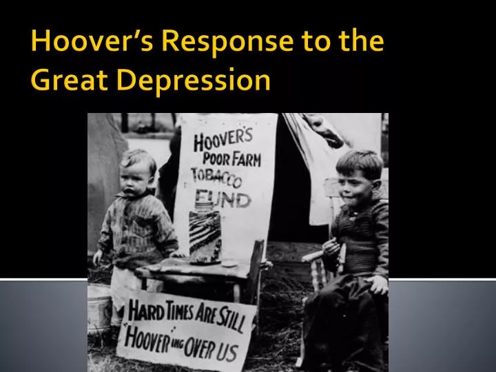 hoover s response to the great depression