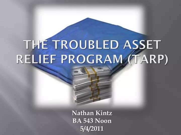 the troubled asset relief program tarp