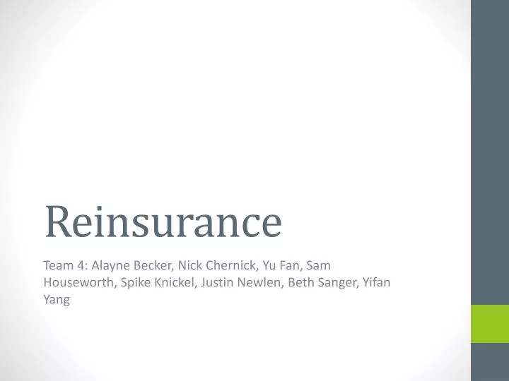 reinsurance