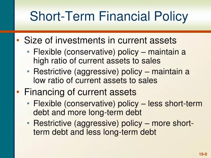 short term financial policy