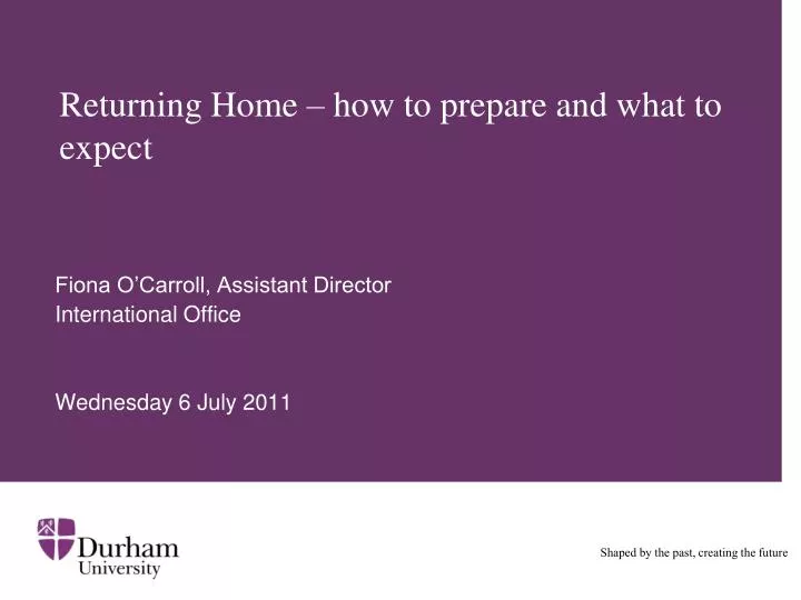 returning home how to prepare and what to expect