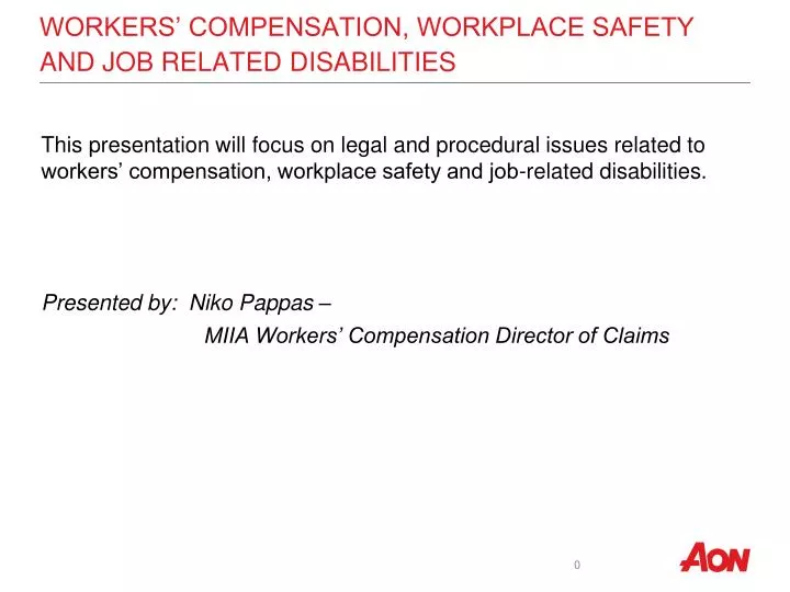 workers compensation workplace safety and job related disabilities